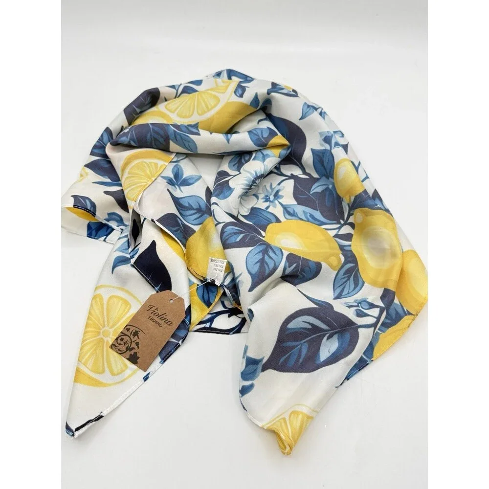 Amalfi Italy Coast Positano Silk Scarf Lemon Scarf Summer Scarf Gift for Her NWT